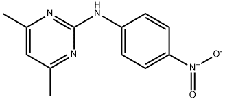 4,6-dimethyl-N-(4-nitrophenyl)pyrimidin-2-amine Struktur