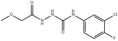 1-(3-chloro-4-fluorophenyl)-3-[(2-methoxyacetyl)amino]urea Struktur