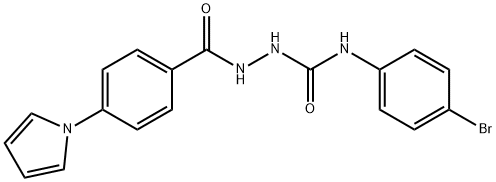 1-(4-bromophenyl)-3-[(4-pyrrol-1-ylbenzoyl)amino]urea Struktur