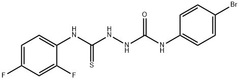 1-(4-bromophenyl)-3-[(2,4-difluorophenyl)carbamothioylamino]urea Struktur