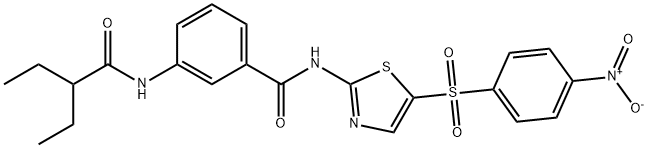 3-(2-ethylbutanoylamino)-N-[5-(4-nitrophenyl)sulfonyl-1,3-thiazol-2-yl]benzamide Struktur