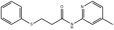 N-(4-methylpyridin-2-yl)-3-phenylsulfanylpropanamide Struktur