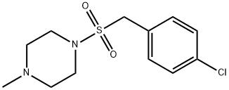 1-[(4-chlorophenyl)methylsulfonyl]-4-methylpiperazine Struktur