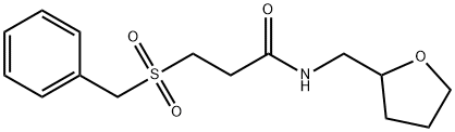 3-benzylsulfonyl-N-(oxolan-2-ylmethyl)propanamide Struktur