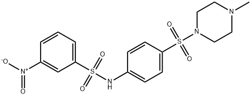 N-[4-(4-methylpiperazin-1-yl)sulfonylphenyl]-3-nitrobenzenesulfonamide Struktur