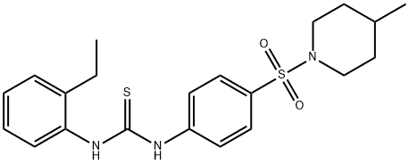 1-(2-ethylphenyl)-3-[4-(4-methylpiperidin-1-yl)sulfonylphenyl]thiourea Struktur