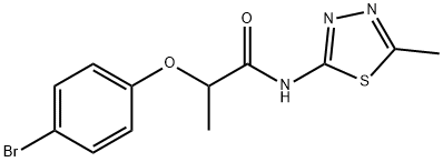 2-(4-bromophenoxy)-N-(5-methyl-1,3,4-thiadiazol-2-yl)propanamide Struktur