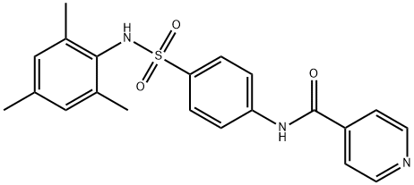 N-[4-[(2,4,6-trimethylphenyl)sulfamoyl]phenyl]pyridine-4-carboxamide Struktur