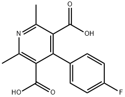 4-(4-fluorophenyl)-2,6-dimethylpyridine-3,5-dicarboxylic acid Struktur