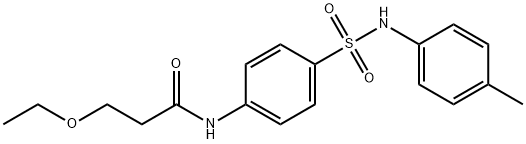 3-ethoxy-N-[4-[(4-methylphenyl)sulfamoyl]phenyl]propanamide Struktur