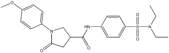 N-[4-(diethylsulfamoyl)phenyl]-1-(4-methoxyphenyl)-5-oxopyrrolidine-3-carboxamide Struktur