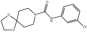 N-(3-chlorophenyl)-1,4-dioxa-8-azaspiro[4.5]decane-8-carboxamide Struktur