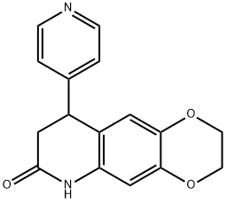 9-pyridin-4-yl-3,6,8,9-tetrahydro-2H-[1,4]dioxino[2,3-g]quinolin-7-one Struktur