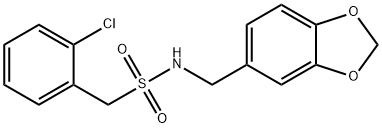 N-(1,3-benzodioxol-5-ylmethyl)-1-(2-chlorophenyl)methanesulfonamide Struktur