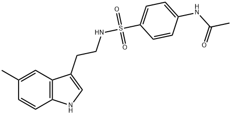 N-[4-[2-(5-methyl-1H-indol-3-yl)ethylsulfamoyl]phenyl]acetamide Struktur