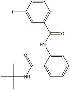 N-tert-butyl-2-[(3-fluorobenzoyl)amino]benzamide Struktur