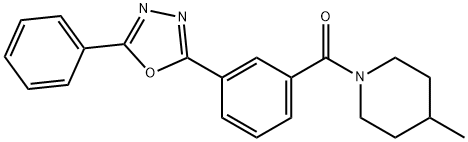 (4-methylpiperidin-1-yl)-[3-(5-phenyl-1,3,4-oxadiazol-2-yl)phenyl]methanone Struktur