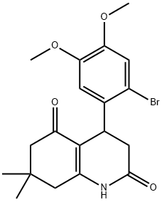 4-(2-bromo-4,5-dimethoxyphenyl)-7,7-dimethyl-3,4,6,8-tetrahydro-1H-quinoline-2,5-dione Struktur