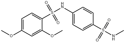 2,4-dimethoxy-N-[4-(methylsulfamoyl)phenyl]benzenesulfonamide Struktur