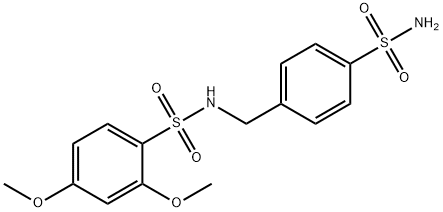 2,4-dimethoxy-N-[(4-sulfamoylphenyl)methyl]benzenesulfonamide Struktur