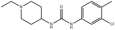 1-(3-chloro-4-methylphenyl)-3-(1-ethylpiperidin-4-yl)urea Struktur