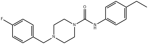 N-(4-ethylphenyl)-4-[(4-fluorophenyl)methyl]piperazine-1-carboxamide Struktur