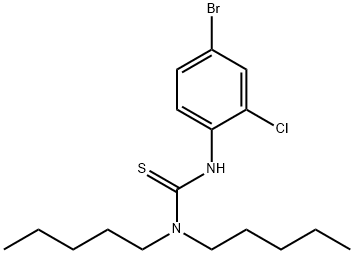 3-(4-bromo-2-chlorophenyl)-1,1-dipentylthiourea Struktur