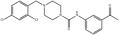 N-(3-acetylphenyl)-4-[(2,4-dichlorophenyl)methyl]piperazine-1-carboxamide Struktur