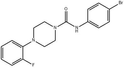 N-(4-bromophenyl)-4-(2-fluorophenyl)piperazine-1-carboxamide Struktur