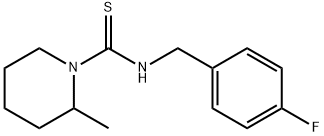 N-[(4-fluorophenyl)methyl]-2-methylpiperidine-1-carbothioamide Struktur