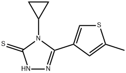 4-cyclopropyl-3-(5-methylthiophen-3-yl)-1H-1,2,4-triazole-5-thione Struktur