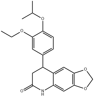 8-(3-ethoxy-4-propan-2-yloxyphenyl)-7,8-dihydro-5H-[1,3]dioxolo[4,5-g]quinolin-6-one Struktur