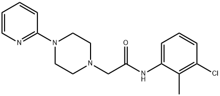 N-(3-chloro-2-methylphenyl)-2-(4-pyridin-2-ylpiperazin-1-yl)acetamide Struktur