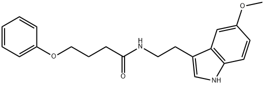 N-[2-(5-methoxy-1H-indol-3-yl)ethyl]-4-phenoxybutanamide Struktur