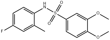 N-(4-fluoro-2-methylphenyl)-3,4-dimethoxybenzenesulfonamide Struktur