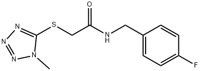 N-[(4-fluorophenyl)methyl]-2-(1-methyltetrazol-5-yl)sulfanylacetamide Struktur