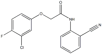 2-(3-chloro-4-fluorophenoxy)-N-(2-cyanophenyl)acetamide Struktur