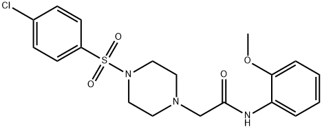 2-[4-(4-chlorophenyl)sulfonylpiperazin-1-yl]-N-(2-methoxyphenyl)acetamide Struktur