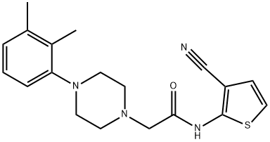 N-(3-cyanothiophen-2-yl)-2-[4-(2,3-dimethylphenyl)piperazin-1-yl]acetamide Struktur