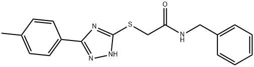 N-benzyl-2-[[5-(4-methylphenyl)-1H-1,2,4-triazol-3-yl]sulfanyl]acetamide Struktur