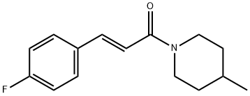 (E)-3-(4-fluorophenyl)-1-(4-methylpiperidin-1-yl)prop-2-en-1-one Struktur