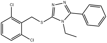 3-[(2,6-dichlorophenyl)methylsulfanyl]-4-ethyl-5-phenyl-1,2,4-triazole Struktur