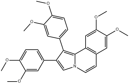 1,2-bis(3,4-dimethoxyphenyl)-8,9-dimethoxypyrrolo[2,1-a]isoquinoline Struktur