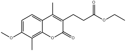 ethyl 3-(7-methoxy-4,8-dimethyl-2-oxochromen-3-yl)propanoate Struktur