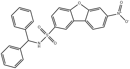 N-benzhydryl-7-nitrodibenzofuran-2-sulfonamide Struktur