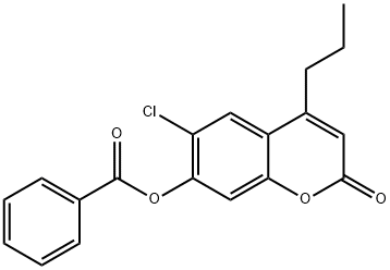 (6-chloro-2-oxo-4-propylchromen-7-yl) benzoate Struktur