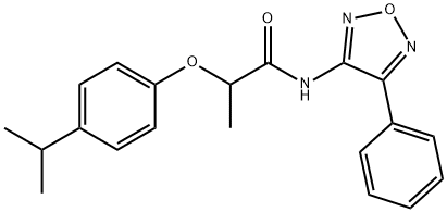 N-(4-phenyl-1,2,5-oxadiazol-3-yl)-2-(4-propan-2-ylphenoxy)propanamide Struktur