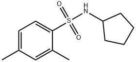 N-cyclopentyl-2,4-dimethylbenzenesulfonamide Struktur