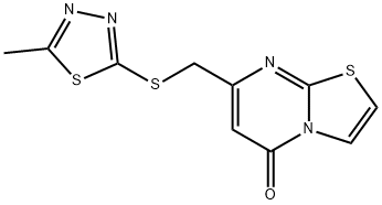 7-[(5-methyl-1,3,4-thiadiazol-2-yl)sulfanylmethyl]-[1,3]thiazolo[3,2-a]pyrimidin-5-one Struktur