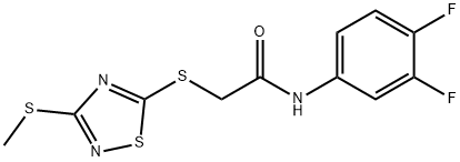 N-(3,4-difluorophenyl)-2-[(3-methylsulfanyl-1,2,4-thiadiazol-5-yl)sulfanyl]acetamide Struktur